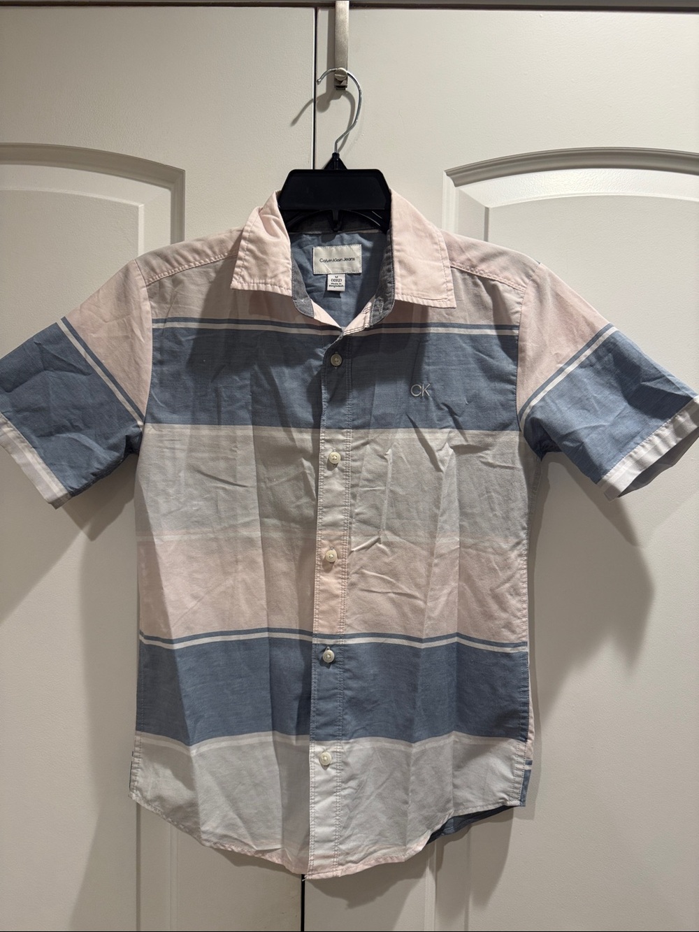 Calvin Klein jeans boys bouton down shirt size M 10/12